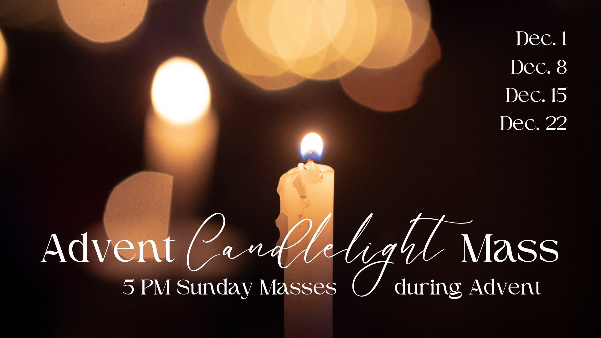 candlelight 5pm mass