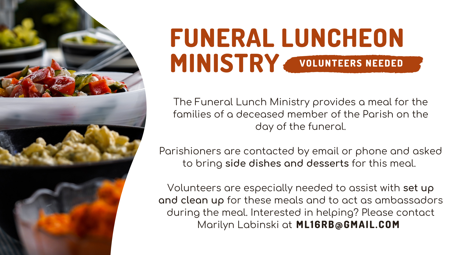 funeral luncheon volunteers